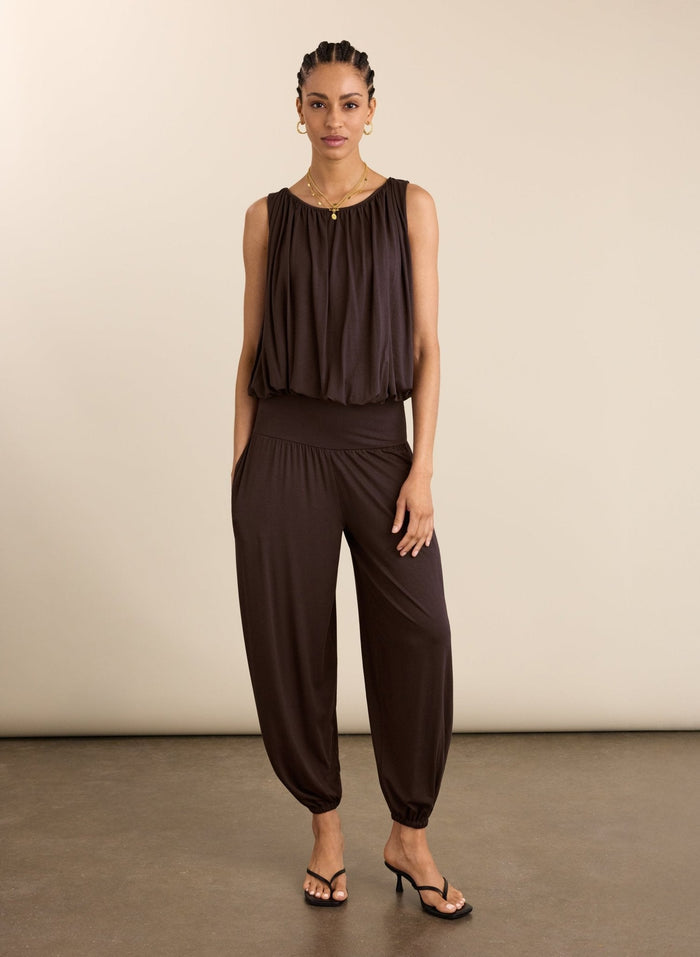 Otis Jersey Balloon Trousers - Dark Chocolate Baukjen