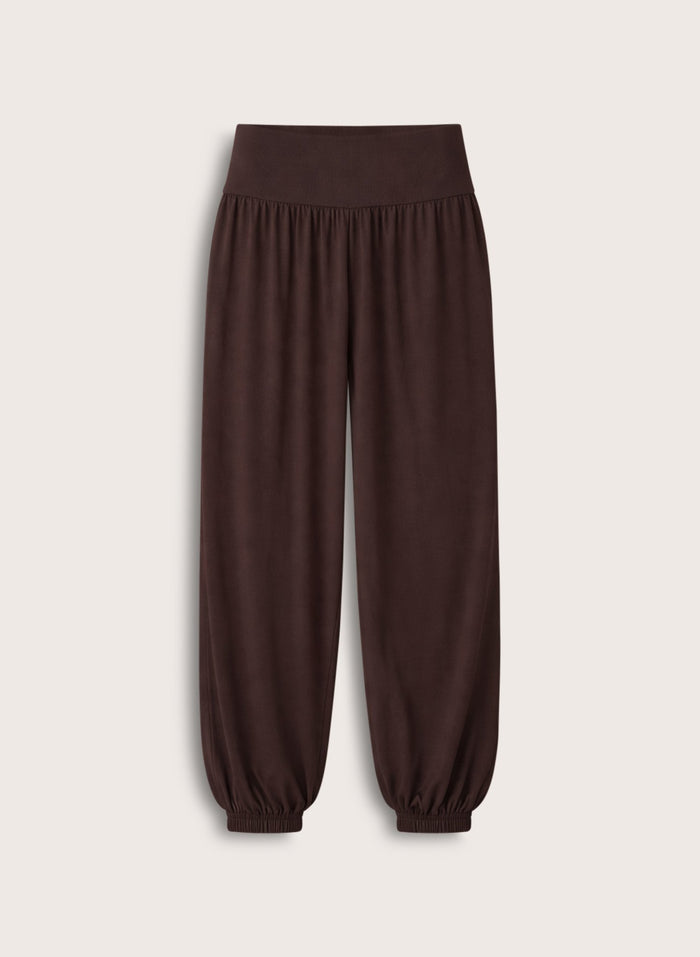Otis Jersey Balloon Trousers - Dark Chocolate Baukjen