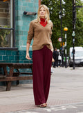 Palazzo Trousers - Burgundy Baukjen