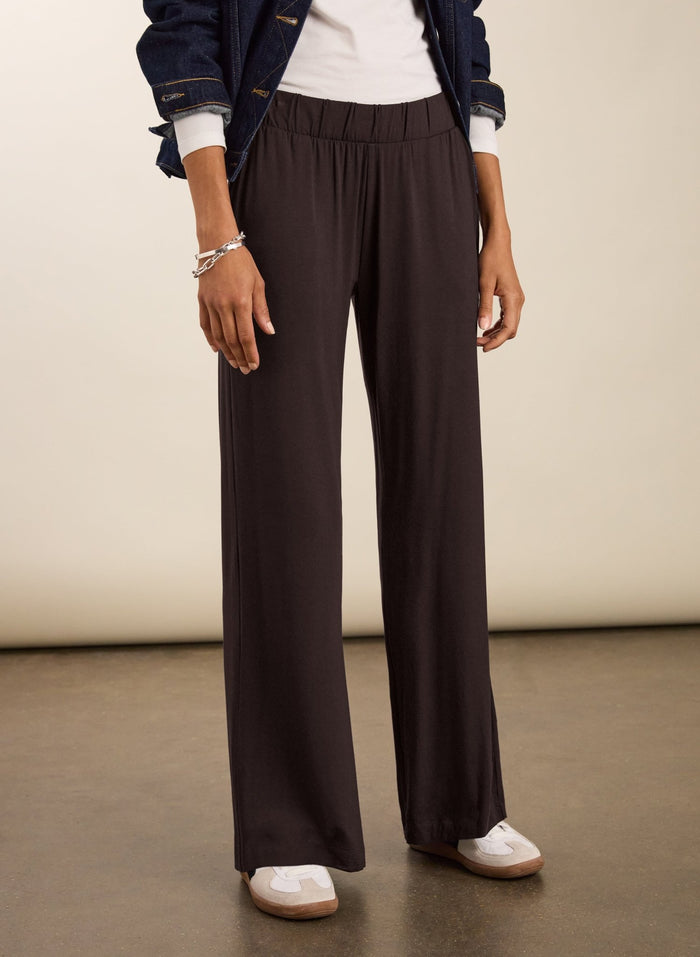 Palazzo Trousers - Dark Chocolate Baukjen