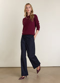 Petite Gwynnie Wool Blend Wide Leg Trousers