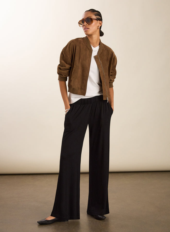 Petite Palazzo Jersey Trousers