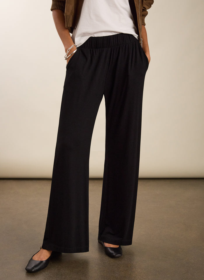 Petite Palazzo Jersey Trousers