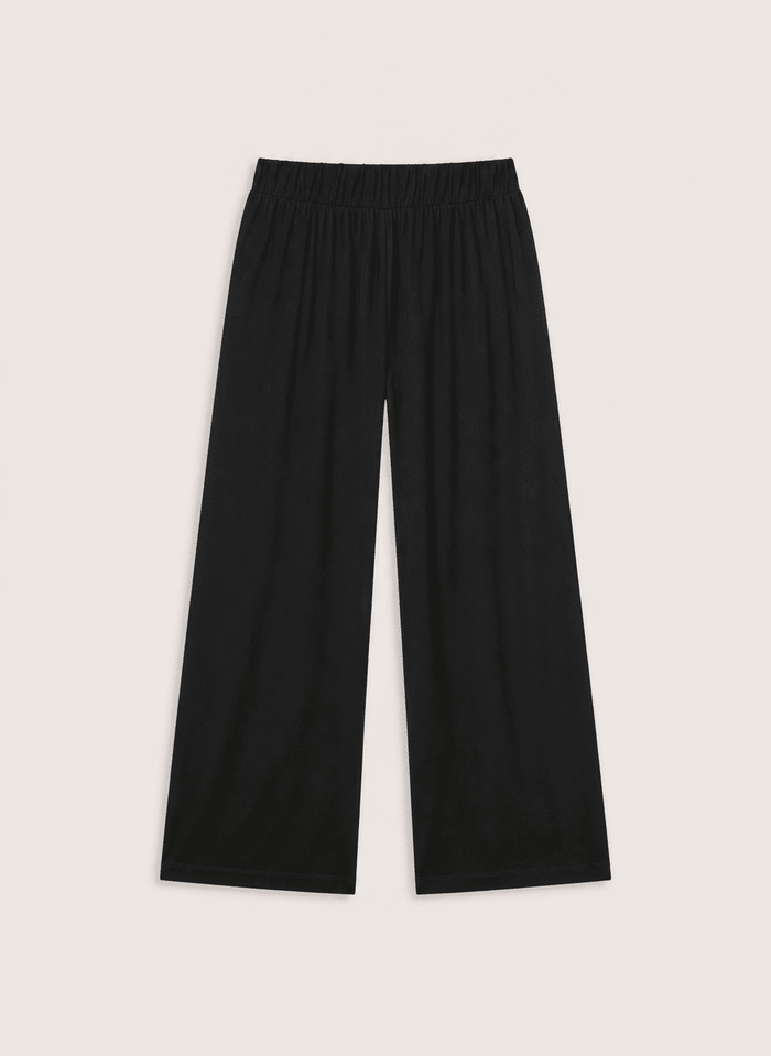 Petite Palazzo Jersey Trousers - Black Baukjen
