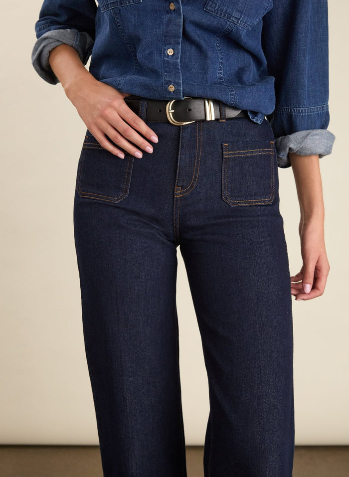 Petite Robyn Organic Cotton Stretch Jeans - Dark Denim Baukjen