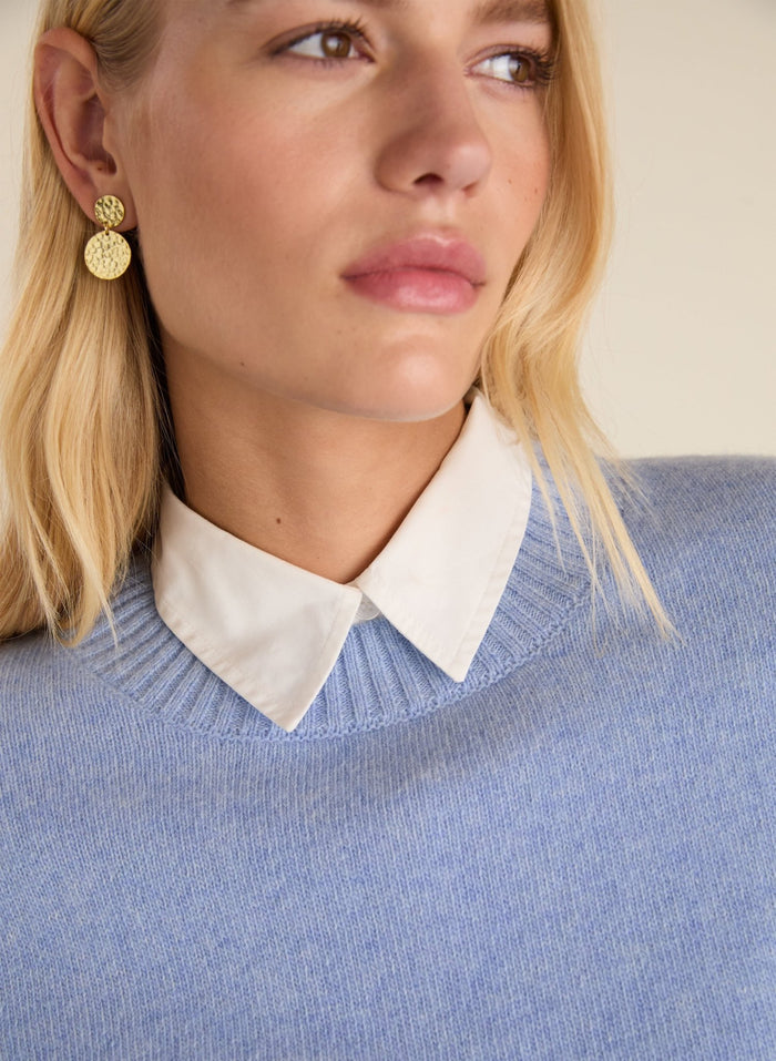 Phyllis Wool Blend Jumper - Ice Blue Baukjen