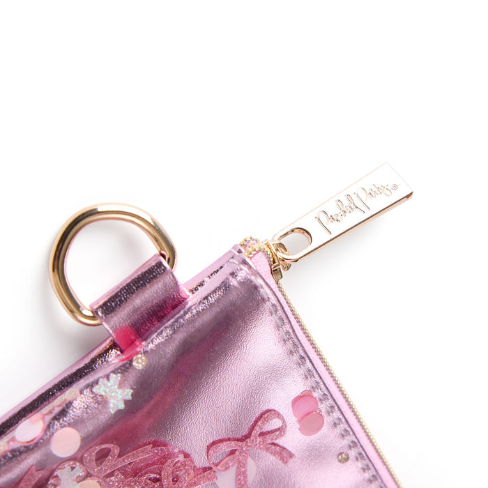 Pink Bow Confetti Everything Pouch
