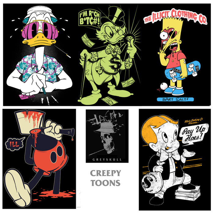 Poster set - Creepy Toons