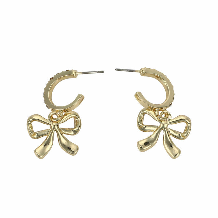 Pretty in Pink Bow Earrings