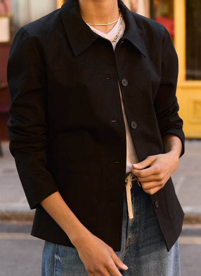 Raphaelle Organic Cotton Jacket - Caviar Black Baukjen