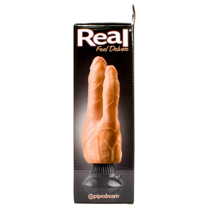 Real Feel Deluxe No.8 Dual-Probed Vibrating 7.5 Inch Suction Dildo