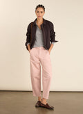 Reece Organic Cotton Stretch Barrel Leg Cargo Jeans - Pastel Pink Baukjen