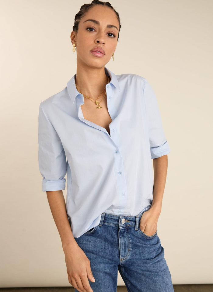 Riemke Organic Cotton Shirt - Ice Blue Baukjen
