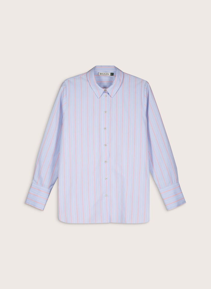 Rishma Shirt - Blue and Pink Stripe Baukjen