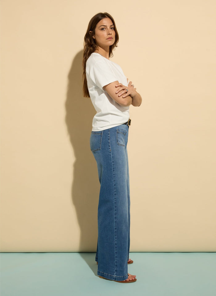 Robyn Organic Cotton Stretch Jeans - Light Washed Indigo Baukjen