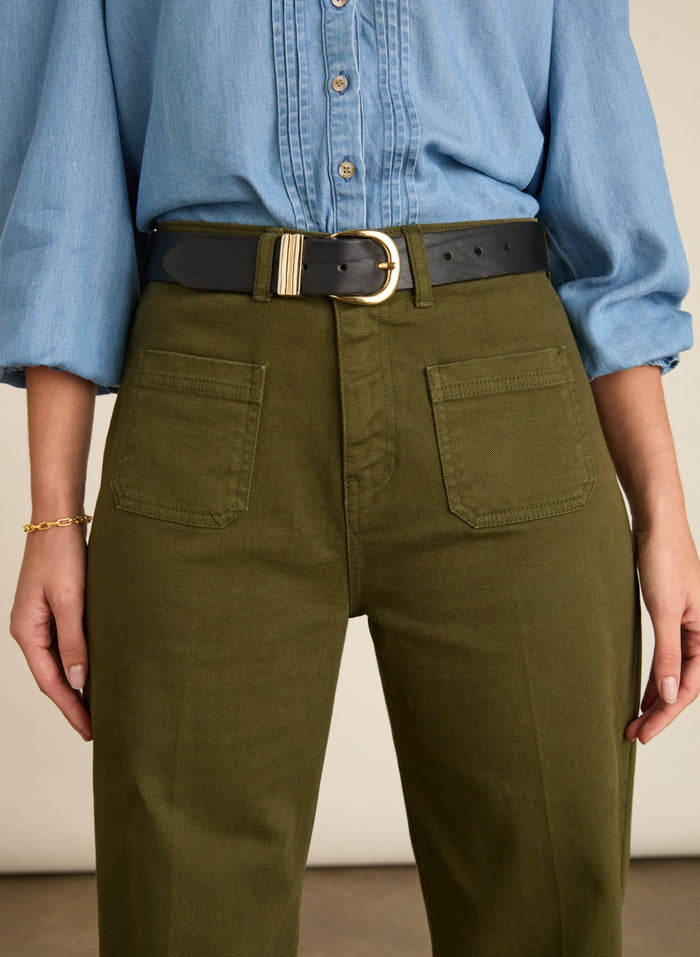 Robyn Organic Cotton Stretch Jeans - Dark Olive Baukjen