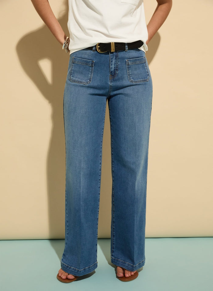 Robyn Organic Cotton Stretch Jeans - Light Washed Indigo Baukjen