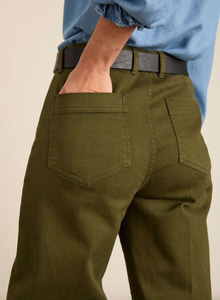 Robyn Organic Cotton Stretch Jeans - Dark Olive Baukjen