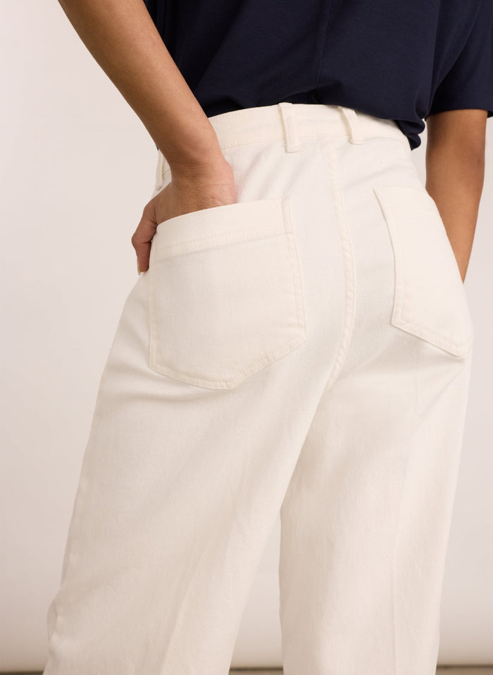 Robyn Organic Cotton Stretch Jeans - Soft White Baukjen