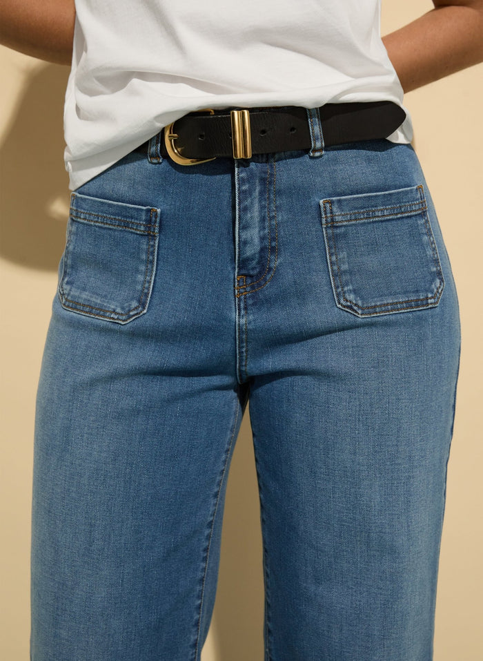 Robyn Organic Cotton Stretch Jeans - Light Washed Indigo Baukjen