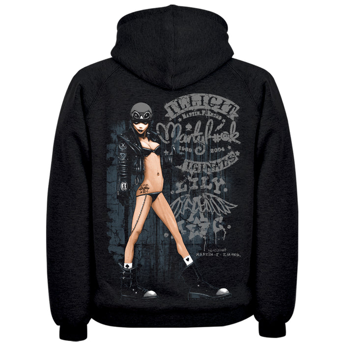 Rockerbiker Girl Hood/Crew