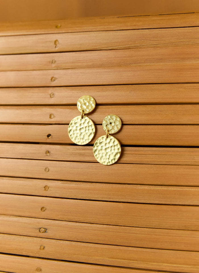Rose Drop Earrings - Gold Baukjen