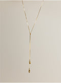 Rose Tear Drop Necklace - One Size Baukjen