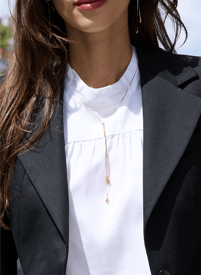 Rose Tear Drop Necklace - One Size Baukjen