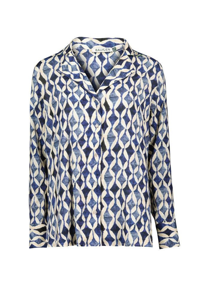 Ruthy Shirt  - Navy Geo Baukjen