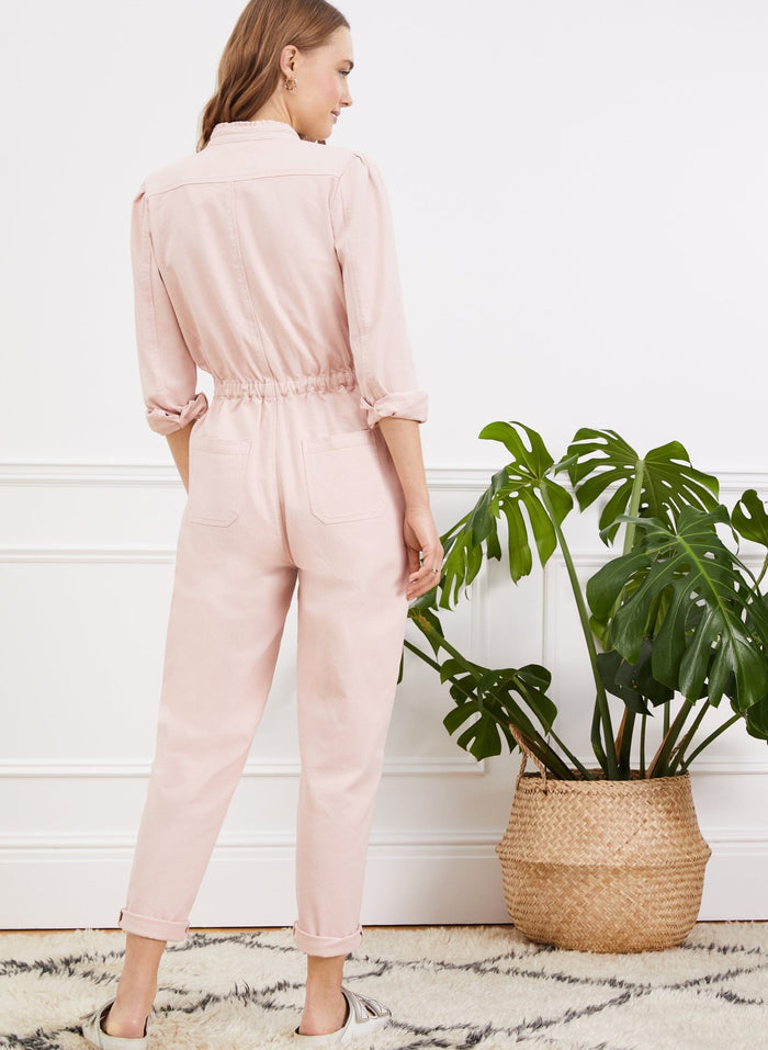 Sally Organic Jumpsuit - Powder Pink Baukjen