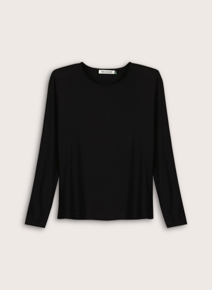 Shae Shoulder Pad Top - Caviar Black Baukjen