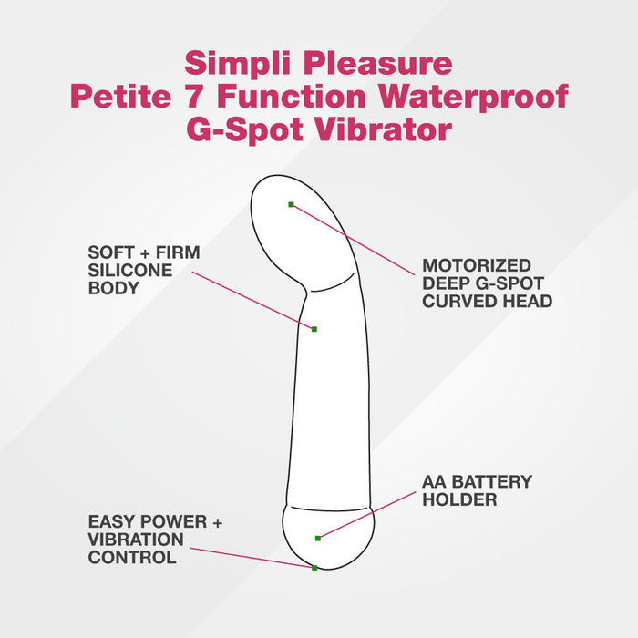 Simpli Pleasure Petite 7 Function Waterproof G-Spot Vibrator