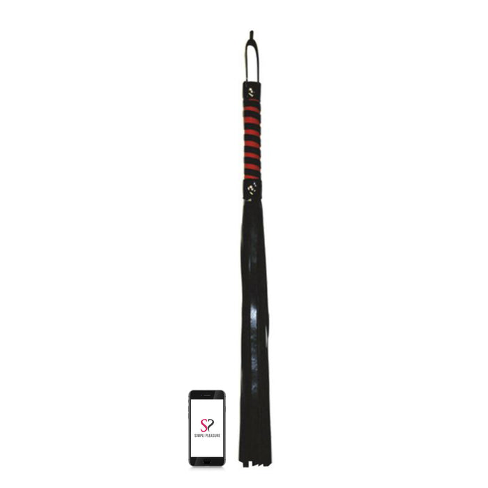 Sportsheets Sex & Mischief Red and Black Stripe Flogger