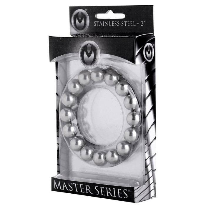 Stainless Steel Beaded Cockring by  XR Brands -  - 3