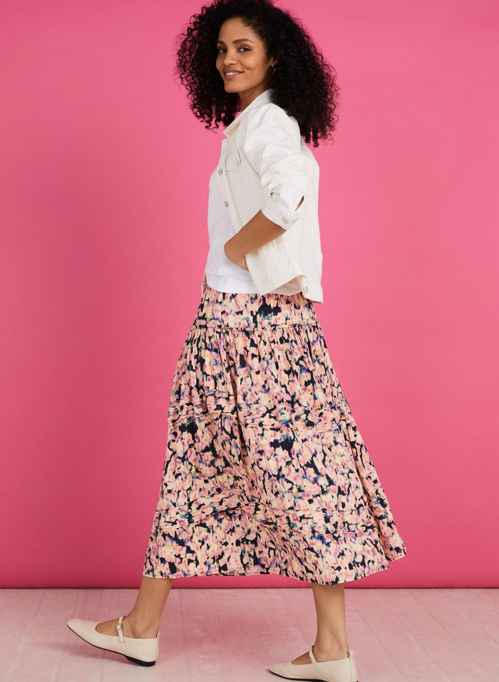 Stefania Skirt with LENZING™ ECOVERO™ - Pink Blur Baukjen