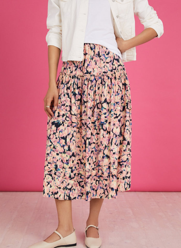 Stefania Skirt with LENZING™ ECOVERO™ - Pink Blur Baukjen