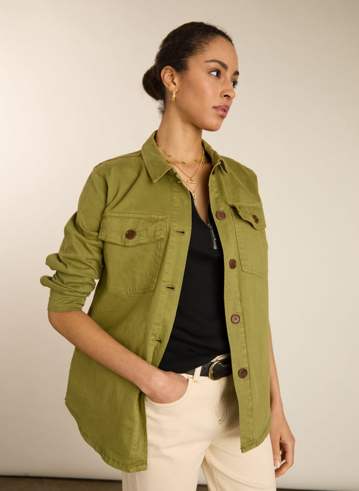 Stella Organic Cotton Jacket - Light Olive Baukjen