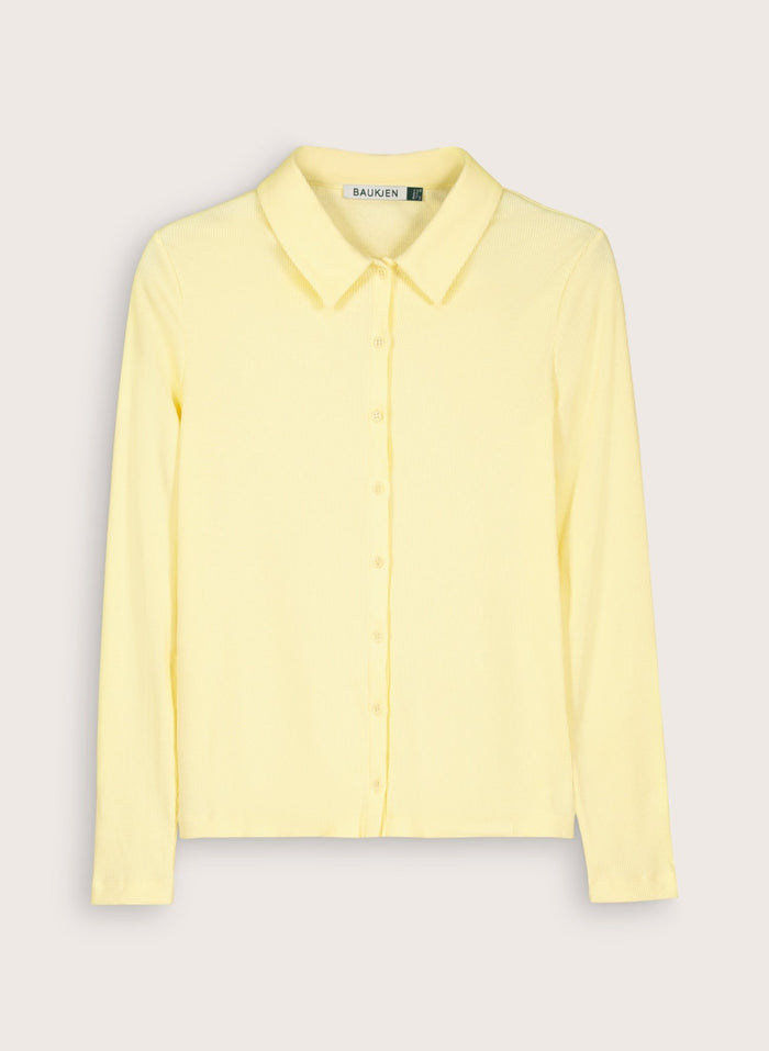 Susan Organic Cotton Button Down Top - Butter Yellow Baukjen