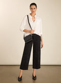 Taylor Organic Cotton Cropped Trousers - Caviar Black Baukjen