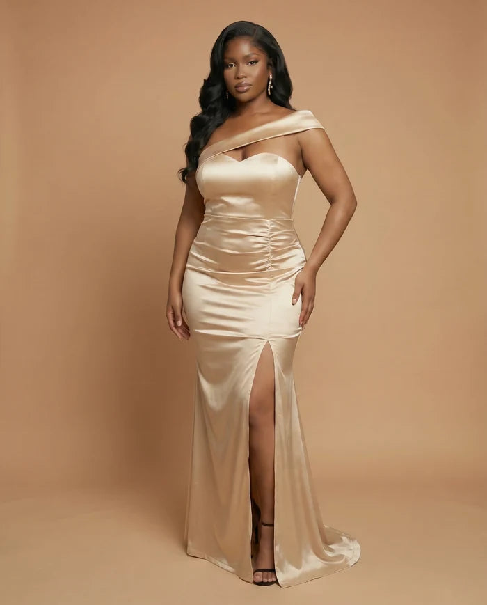 The Gardenia Dress (Champagne-Gold) Ready to Ship
