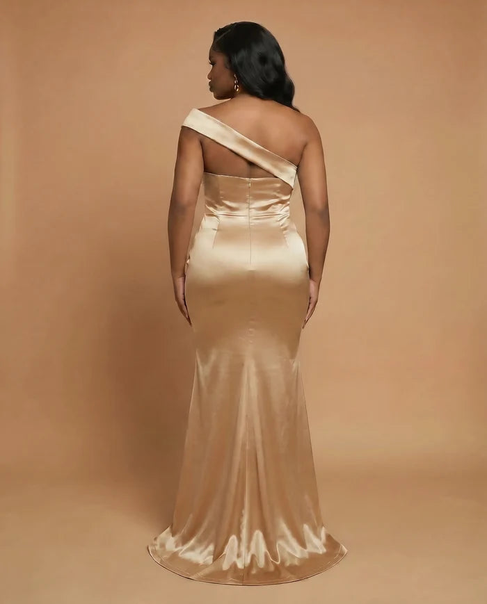 The Gardenia Dress (Champagne-Gold) Ready to Ship