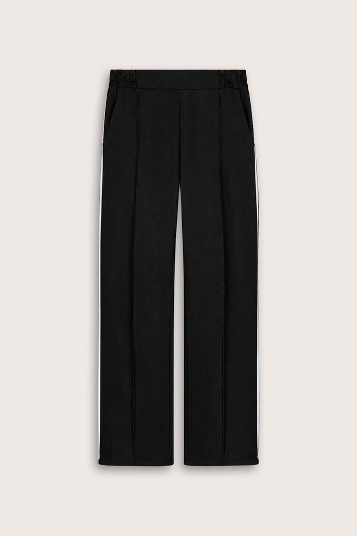 Tippi 2.0 Side Stripe Trousers - Black & Cream Baukjen