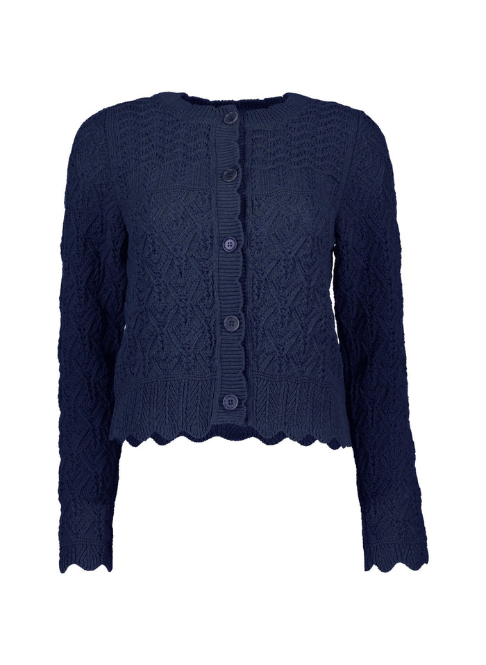 Ursula Ecotec Cardigan - Deep Indigo Baukjen