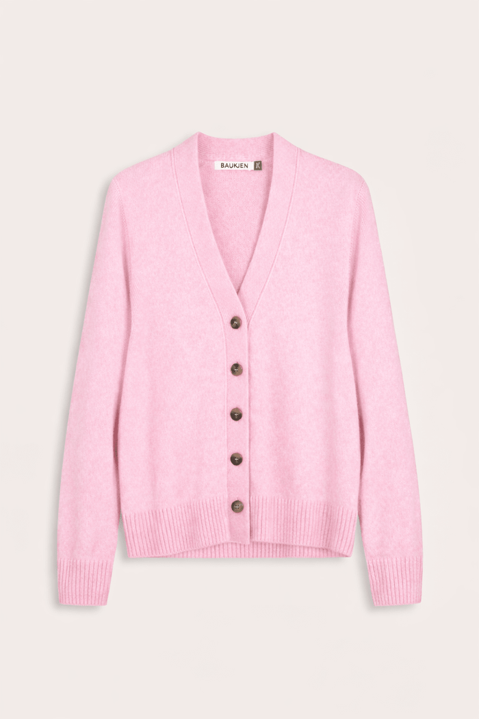 Celine V-neck Wool Blend Cardigan - Blossom Baukjen