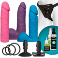 Vac-U-Lock Dual Density UltraSKYN Strap-On & Harness Kit - 2 Color Options!