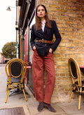 Wyatt Organic Cotton Stretch Denim Barrel Jeans - Terracotta Baukjen