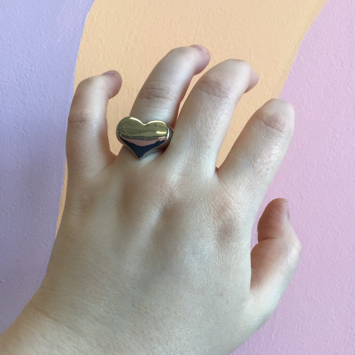 Y2K Heart Titanium Ring