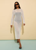 Zarah Crochet Dress with Tencel™ - Soft White Baukjen