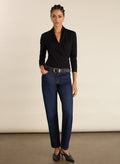 Zenna Organic Cotton Stretch Straight Leg Jeans - Dark Indigo Baukjen