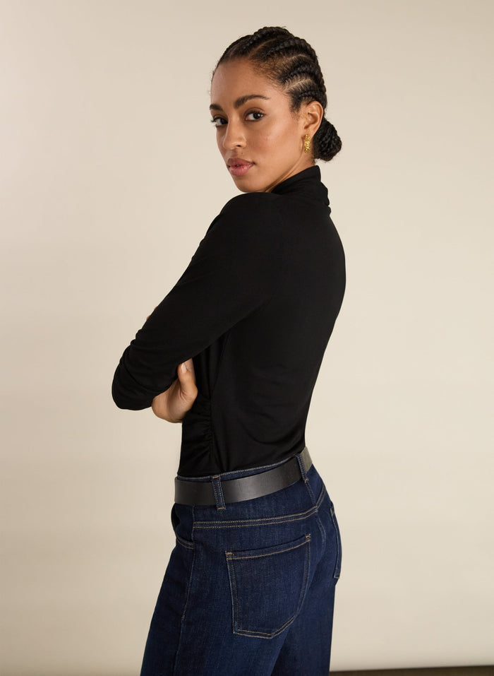 Petite Zenna Organic Cotton Stretch Straight Leg Jeans - Dark Indigo Baukjen
